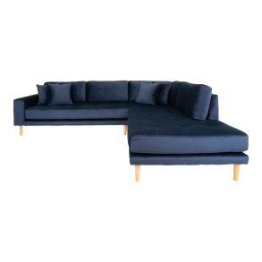 Lido Hjrnesofa ben Ende - Velour