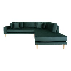 Lido Hjrnesofa ben Ende - Velour