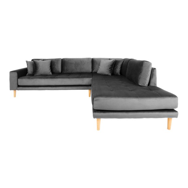 Lido Hjrnesofa ben Ende - Velour