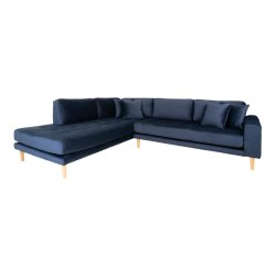 Lido Hjrnesofa ben Ende - Velour