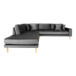 Lido Hjrnesofa ben Ende - Velour
