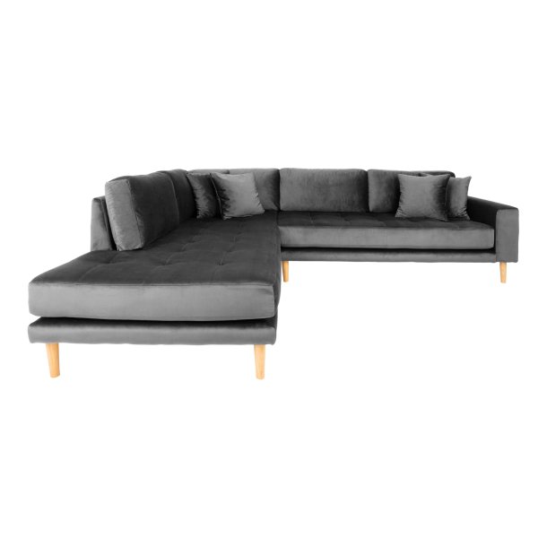 Lido Hjrnesofa ben Ende - Velour