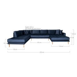 Lido U-Sofa ben Ende - Velour