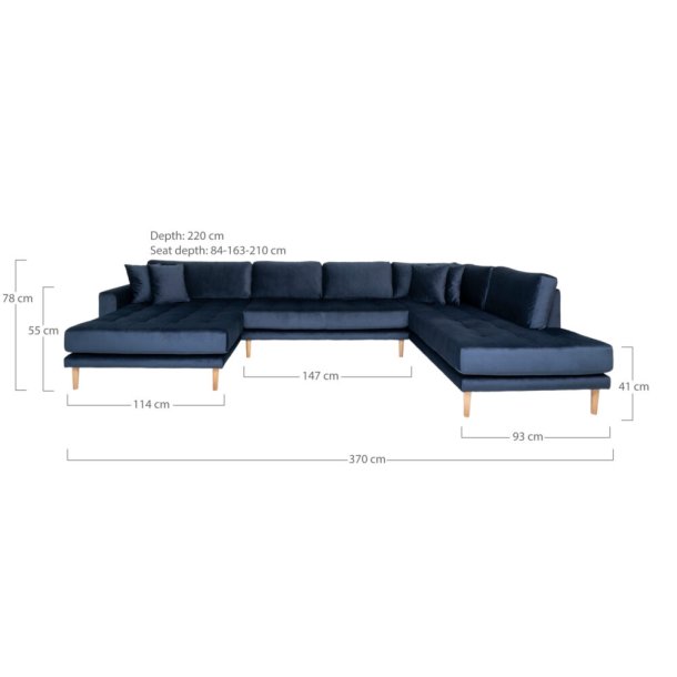 Lido U-Sofa ben Ende - Velour