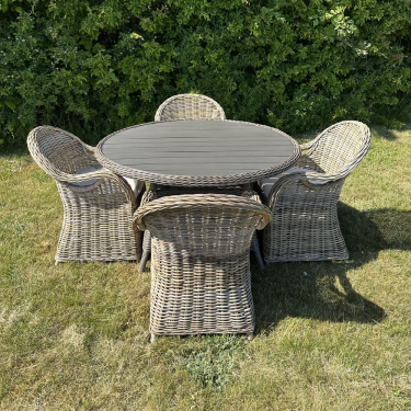Rattan Havebord Rund